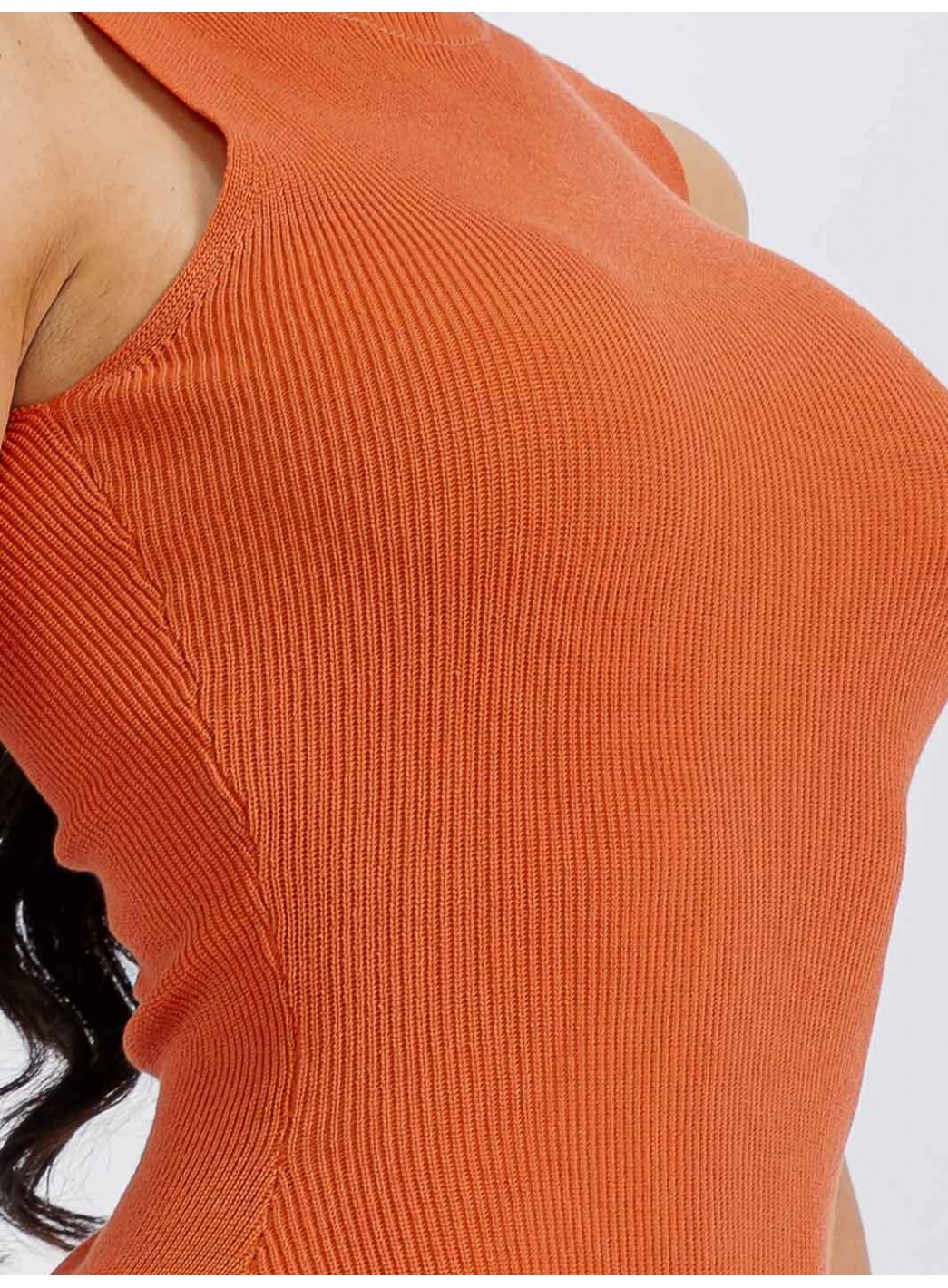 WOMEN'S SLEEVELESS RIBBED BODYCON MINI DRESS