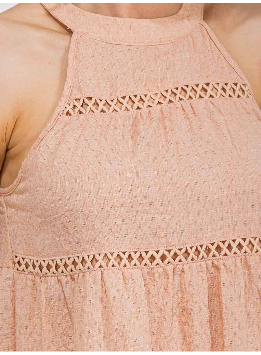 WOMEN'S SLEEVELESS TIERED TUNIC MINI DRESS